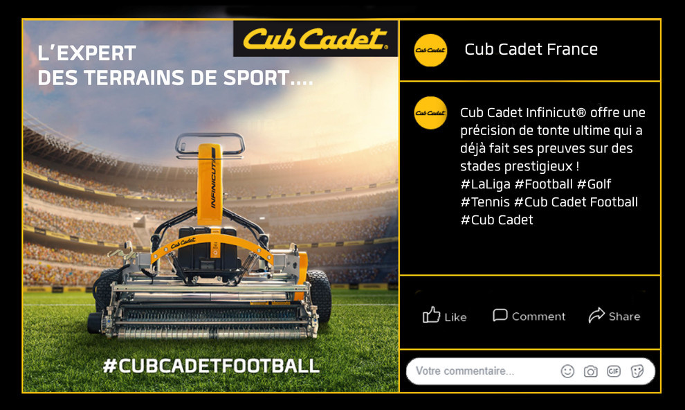 Rejoignez-nous sur Facebook Cub Cadet France Rejoignez-nous sur Facebook Cub Cadet France